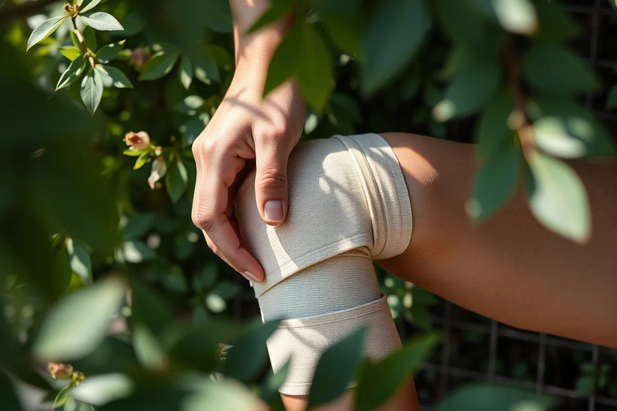 knee stretch bandage — Knee Stretch Bandage (the finished result)